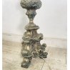 ANTICA LAMPADA PAVIMENTO PIANTANA 1900 LUME CANDELABRO EPOCA CHIESA