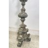 ANTICA LAMPADA PAVIMENTO PIANTANA 1900 LUME CANDELABRO EPOCA CHIESA