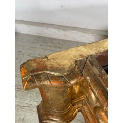 ANTICA RARISSIMA FIORIERA MASCHERONE EPOCA 1700 LEGNO FOGLIA ORO PORTA FIORI OLD