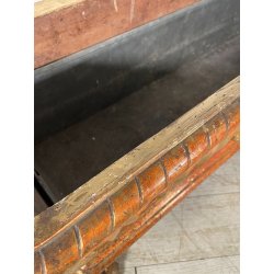 ANTICA RARISSIMA FIORIERA MASCHERONE EPOCA 1700 LEGNO FOGLIA ORO PORTA FIORI OLD