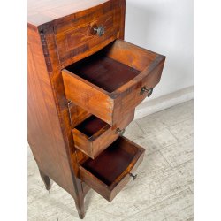 ANTICA PICCOLA CASSETTIERA SETTIMANALE epoca 1900 Legno 7 CASSETTI COMODINO H103