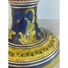 ANTICO VASO DERUTA ITALY CERAMICA COPPA ALZATA PORTAFIORI DECORO FIORENTINO 1900