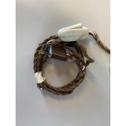 LAMPADA ABATJOUR VETRO MURANO VENEZIANO BEIGE PARALUME FRANGE STILE ART NOUVEAU