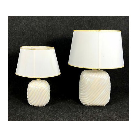 COPPIA LAMPADA DA TAVOLO ATTR. TOMMASO BARBI DESIGN VINTAGE TABLE LAMP EPOCA