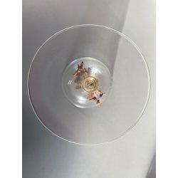 CALICE TIPETTO VENEZIANO LAVORATO DECORO DRAGHI SFERE AVVENTURINA ORO META' '900