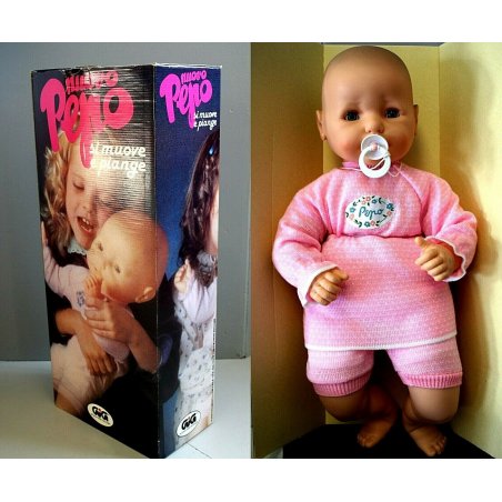 NUOVO PEPO SI MUOVE E PIANGE GIG BAMBOLOTTO BAMBOLA VINTAGE DOLL POUPE' ANNI 80