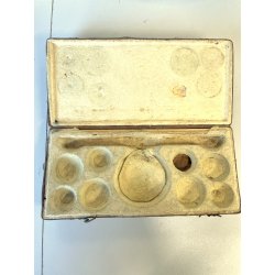 ANTICA BILANCIA 19 pesi MONETALI 1700 MONETE FRANCIA SPAGNA PARMA GENOVA sovrano