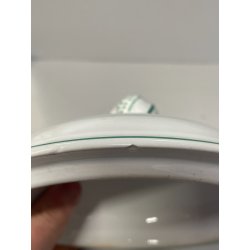 ANTICA ZUPPIERA PORCELLANA SCI LAVENO EPOCA '900 BIANCA DECORO FLOREALE VERDE