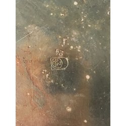 ANTICO PORTA BOTTIGLIE A GABBIA VINO LIQUORI METALLO ARGENTATO EPOCA '900 TAPPO