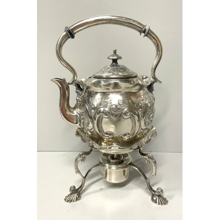 ANTICO BOLLITORE SAMOVAR PLACCATO ARGENTO SHEFFIELD INGHILTERRA VITTORIANO Tè