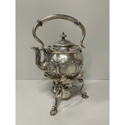 ANTICO BOLLITORE SAMOVAR PLACCATO ARGENTO SHEFFIELD INGHILTERRA VITTORIANO Tè