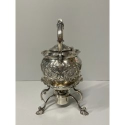 ANTICO BOLLITORE SAMOVAR PLACCATO ARGENTO SHEFFIELD INGHILTERRA VITTORIANO Tè