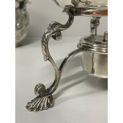 ANTICO BOLLITORE SAMOVAR PLACCATO ARGENTO SHEFFIELD INGHILTERRA VITTORIANO Tè