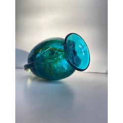 VASO MONOFIORE VETRO SOFFIATO Michael Harris MDINA Side Stripe MALTA  11,5 cm/h