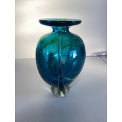 VASO MONOFIORE VETRO SOFFIATO Michael Harris MDINA Side Stripe MALTA  11,5 cm/h