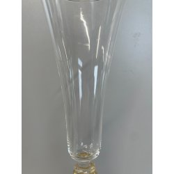 CALICE TIPETTO VETRO MURANO VENEZIANO LAVORATO DECORO DRAGHI SFERE ORO META '900