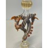 CALICE TIPETTO VETRO MURANO VENEZIANO LAVORATO DECORO DRAGHI SFERE ORO META '900