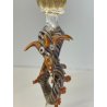 CALICE TIPETTO VETRO MURANO VENEZIANO LAVORATO DECORO DRAGHI SFERE ORO META '900