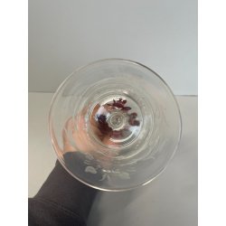 CALICE TIPETTO VETRO MURANO VENEZIANO DECORO ROSE ROSSE DRAGHI SFERE META '900