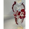 CALICE TIPETTO VETRO MURANO VENEZIANO DECORO ROSE ROSSE DRAGHI SFERE META '900