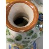 VASO CERAMICA Deruta TULIPANIERA 18 BOCCHE BULBI  DECORO FIORI ø 26x 48cm/h '900