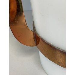 LAMPADA SOSPENSIONE LANTERNA Stilnovo VETRO OPALINO RAME DESIGN MID CENTURY '50