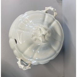 ANTICA ZUPPIERA CERAMICA SCI LAVENO VERBANUM STONE BIANCA 34cm/h '800/'900