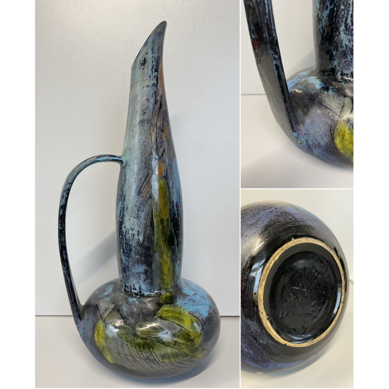 BROCCA FIASCA CERAMICA DESIGN Bruno Baratti PESARO DECORO CONCETTUALE GEOMETRICO