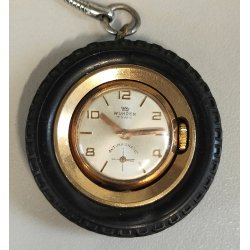 OROLOGIO RUOTINO TASCA Wuhrer anni 70 PORTACHIAVI RUOTA  Vintage Pocket Watch