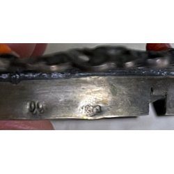 ANTICO GRANDE MEDAGLIONE CIONDOLO CAPOCULLA MADONNA BAMBINO RELIGIOSO ARG. 800