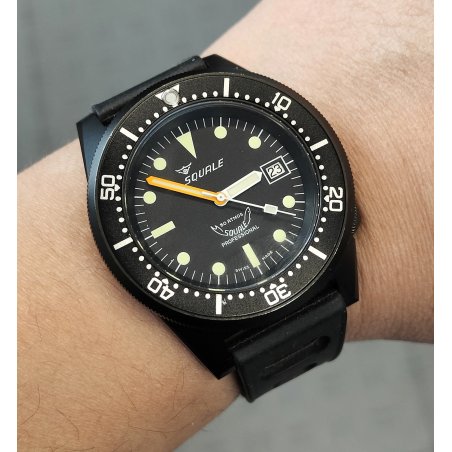 OROLOGIO POLSO Squale 1521 Automatic SUBACQUEO 50 atm NERO 2014 Vintage BOX