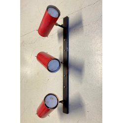 RARA APPLIQUE A 3 LUCI LAMPADA PARETE  ARTICULATED WALL LAMP DESIGN STILNOVO '50