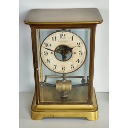 ANTICO OROLOGIO PENDOLO Bulle Clock FRANCE epoca XX sec ELETTROMECCANICO ottone