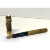 ANTICA RARA PICCOLA PENNA STILOGRAFICA MONTBLANC ROUGE ET NOIR epoca 900 oro 14k