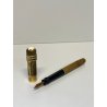 ANTICA RARA PICCOLA PENNA STILOGRAFICA MONTBLANC ROUGE ET NOIR epoca 900 oro 14k