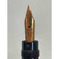 ANTICA RARA PICCOLA PENNA STILOGRAFICA MONTBLANC ROUGE ET NOIR epoca 900 oro 14k