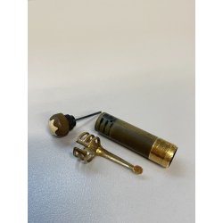 ANTICA RARA PICCOLA PENNA STILOGRAFICA MONTBLANC ROUGE ET NOIR epoca 900 oro 14k