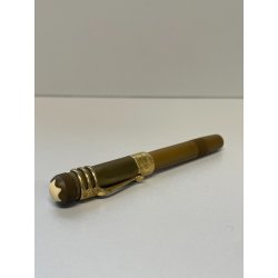 ANTICA RARA PICCOLA PENNA STILOGRAFICA MONTBLANC ROUGE ET NOIR epoca 900 oro 14k