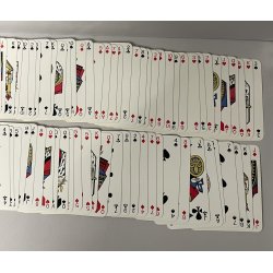 CARTE DA GIOCO ORIGINALI HERMES PARIS VINTAGE ANNI 70 SCATOLA VERDE BLU SCALA40