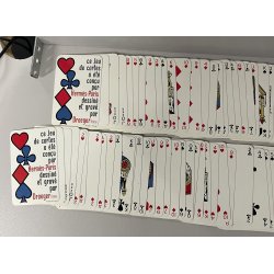 CARTE DA GIOCO ORIGINALI HERMES PARIS VINTAGE ANNI 70 SCATOLA VERDE BLU SCALA40