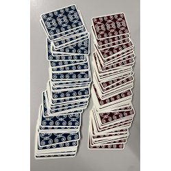 CARTE DA GIOCO ORIGINALI HERMES PARIS VINTAGE ANNI 70 SCATOLA VERDE BLU SCALA40