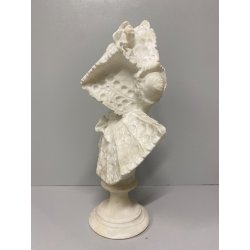 ANTICA SCULTURA BUSTO FEMMINILE A. Cipriani GIOVANE DONNA MARMO BIANCO '900