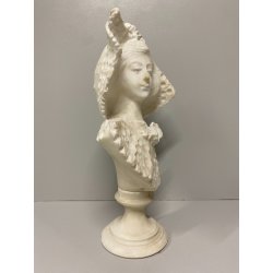 ANTICA SCULTURA BUSTO FEMMINILE A. Cipriani GIOVANE DONNA MARMO BIANCO '900