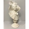 ANTICA SCULTURA BUSTO FEMMINILE A. Cipriani GIOVANE DONNA MARMO BIANCO '900
