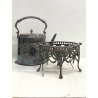 BOLLITORE SAMOVAR SPIRIT KETTLE on STAND Edwaedian PLACCATO ARGENTO SHEFFIELD