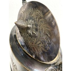 BOLLITORE SAMOVAR SPIRIT KETTLE on STAND Edwaedian PLACCATO ARGENTO SHEFFIELD