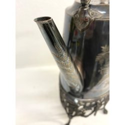 BOLLITORE SAMOVAR SPIRIT KETTLE on STAND Edwaedian PLACCATO ARGENTO SHEFFIELD