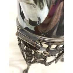 BOLLITORE SAMOVAR SPIRIT KETTLE on STAND Edwaedian PLACCATO ARGENTO SHEFFIELD