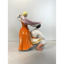 SCULTURA CERAMICA PORCELLANA SOVIETICA VINTAGE FIGURE UKRAINAN DANCE URSS '60