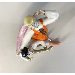 SCULTURA CERAMICA PORCELLANA SOVIETICA VINTAGE FIGURE UKRAINAN DANCE URSS '60